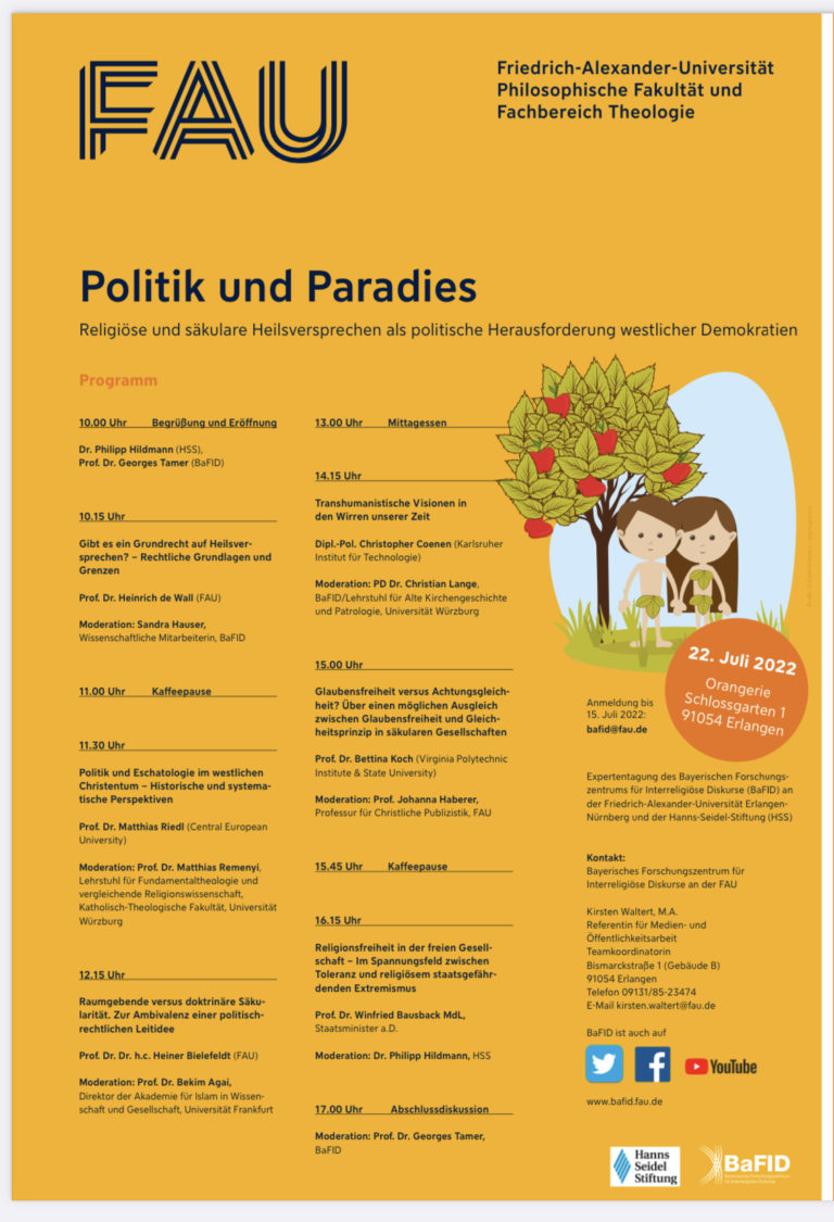 Rückblick: Tagung zu „Politik und Paradies“