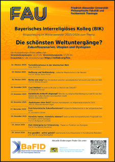 Zum Artikel "Public lecture series on the topic “Die schönsten Weltuntergänge? Zukunftsszenarien, Utopien und Dystopien”"