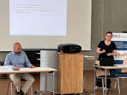 Prof. Dr. Armina Omerika (University of Frankfurt/Main) presented the concept of modernity in Islam, with Dr. Ghassan El Masri (FAU) acting as moderator.